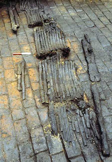Burnt barrels in situ
