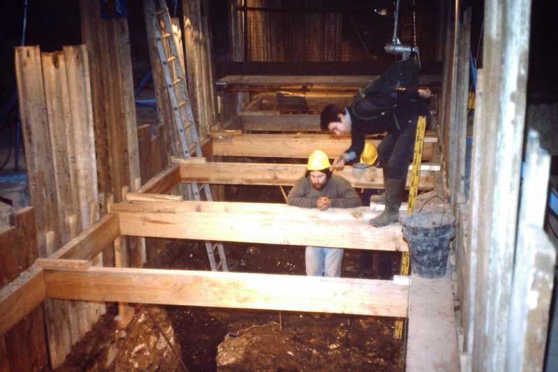 Geoff Egan standing in the trench