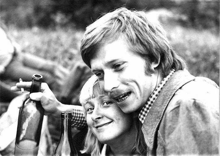 Erik (in uncharacteristic pose) with Inger Sofia (Fifi)