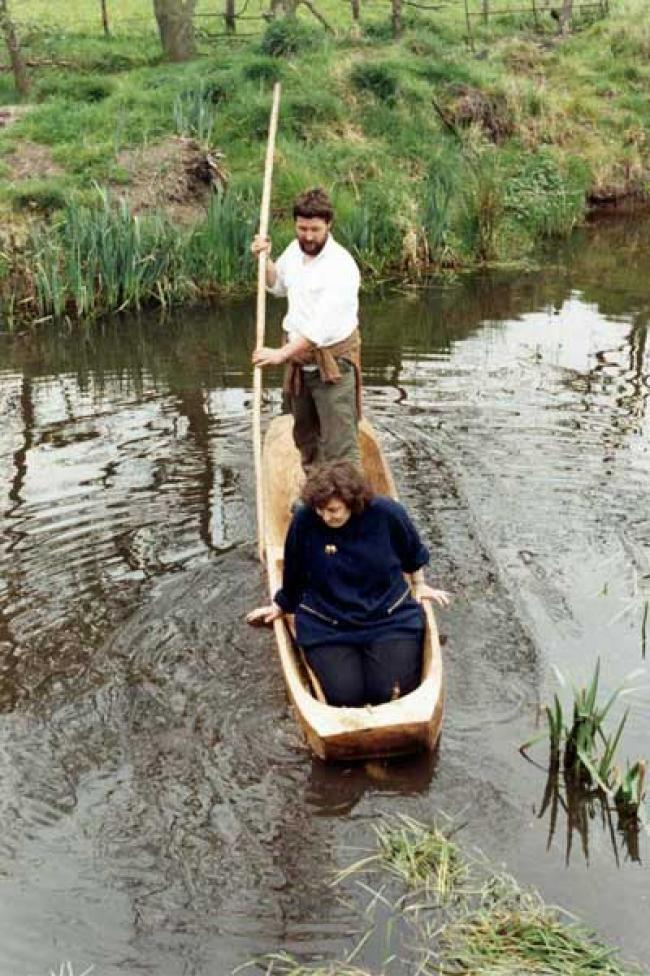 Damian Goodburn and Dana Goodburn Brown – who is hanging on for dear life in the front..